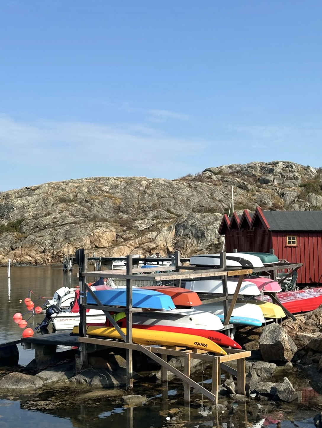Brännö Brygga vid solnedgång